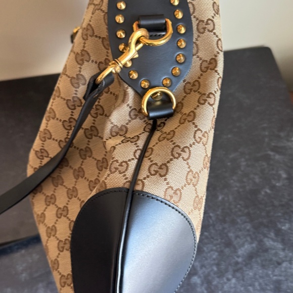 GUCCI: Studded Original GG Canvas Hobo Bag (No Damage: Only Used Once) - Picture 8 of 8